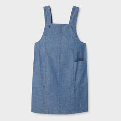 Women's Chambray Sleeveless Smock Dress